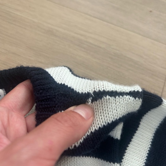 Florence Eiserman Striped Navy and White Kids Dress with Yellow Flower - Picture 6 of 6